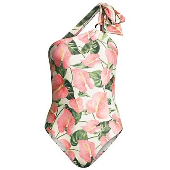 AGUA BENDITA Fresa Floral One Shoulder Swimsuit - Picture 3 of 10